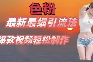 色粉最新最细引流法，七天螺旋起号法，爆款视频轻松制作