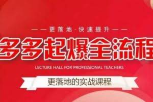 互力-多多新品打爆全流程，拼多多14天拉搜索自然流量，更落地·快速提升