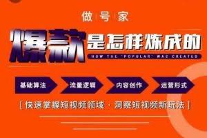 做号家-个人IP起号方法，快速打造爆款短视频，全面提升起号、文案、内容创作等技能