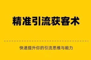 精准引流+私域营销+逆袭赚钱（三件套）快速提升你的赚钱认知与营销思维