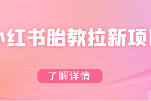 小红书胎教网盘拉新项目，可在私域变现两次（作品制作教程+素材）