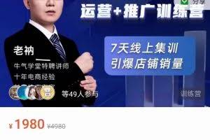 【精准人群】运营+推广训练营 直通车 引力魔方 万向台 超推等全系统课程