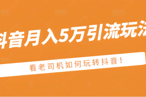 某公众号付费文章：抖音月入5万引流玩法，看看老司机如何玩转抖音！