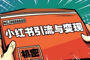 小红书引流与变现：从0-1手把手带你快速掌握小红书涨粉核心玩法进行变现