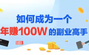 年赚100w的副业项目，建立做课+卖课的副业赚钱体系，学会爆款网课制作
