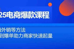 2025电商爆款课程，内销外销等方法，从0到爆单助力商家快速起量