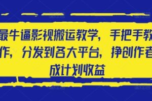 2025最牛逼影视搬运教学，手把手教你操作，分发到各大平台，挣创作者分成计划收益