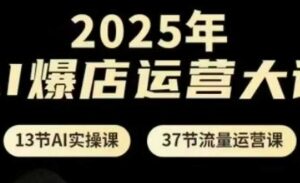2025年AI爆店运营大课，13节AI实操课+37节流量运营课