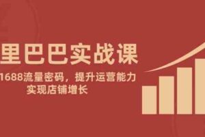 阿里巴巴实战课：掌握1688流量密码，提升运营能力，实现店铺增长