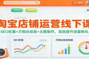 淘宝店铺运营线下课：SEO权重+万相台投放+主图制作，高效提升流量转化
