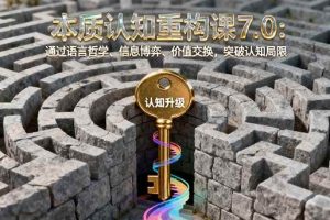 （16218期）本质认知重构课7.0：通过语言哲学、信息博弈、价值交换，突破认知局限