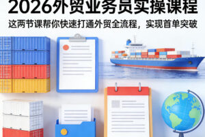 2026外贸业务员实操课程，这两节课帮你快速打通外贸全流程，实现首单突破