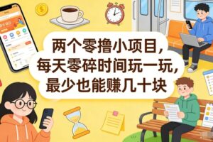 两个零撸小项目，每天零碎时间玩一玩，最少也能賺几十米【揭秘】
