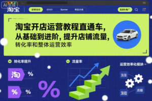 淘宝开店运营教程直通车，从基础到进阶，提升店铺流量，转化率和整体运营效率（更新26年3月）