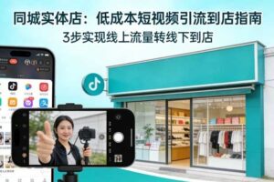 同城实体店,如何低成本把客户从短视频带到线下门店