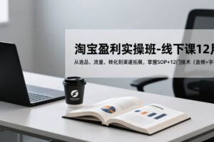 （17079期）淘宝盈利实操班-线下课12月，从选品、流量、转化到渠道拓展，掌握SOP+12门技术（音频+字幕）