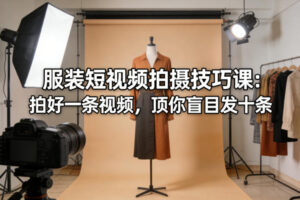 服装短视频拍摄技巧课：拍好一条视频，顶你盲目发十条