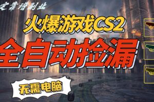 火爆游戏CS2全自动挂机捡漏赚钱过个肥年，轻松操作，一部手机轻松日入500+