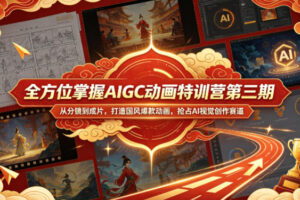 全方位掌握AIGC动画特训营第三期，从分镜到成片，打造国风爆款动画，抢占AI视觉创作赛道红利