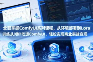 全面掌握ComfyUI系列课程，从环境部署到Lora训练从0到1吃透ComfyUI，轻松实现商业实战变现
