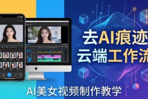(17928期)AI美女视频制作教学:去AI痕迹,云端工作流出图,手机电脑均可,不需要配置