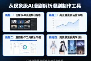 从现象级AI漫剧解析漫剧制作工具，四大篇幅带你了解漫剧，打造高流量高质感的AI漫剧作品