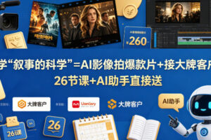 学《叙事的科学》=AI影像拍爆款片+接大牌客户？26节课+AI助手直接送【原创双语字幕】