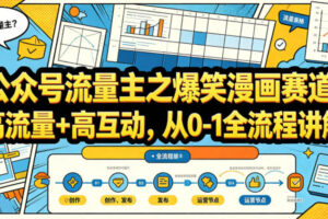 公众号流量主之爆笑漫画赛道,高流量+高互动,从0-1全流程讲解